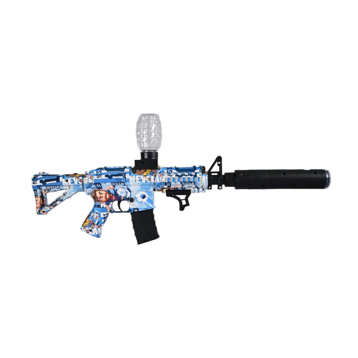 0-14-3057 M4 Electric Crystal Water Bullet Assault Rifle with Smoke & Flash Silencer - Image 1
