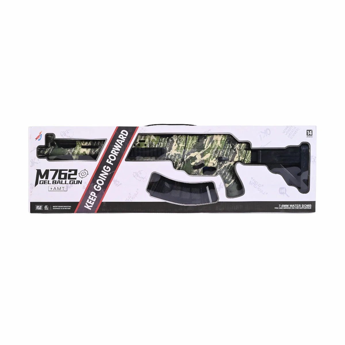 0-14-717C1_9009f50b-e3cd-4eda-bee8-9809cf996bab M762 Gel Ball Gun Tactical Rifle with 7-8mm Water Bombs (Camo/Various Styles) - Image 1